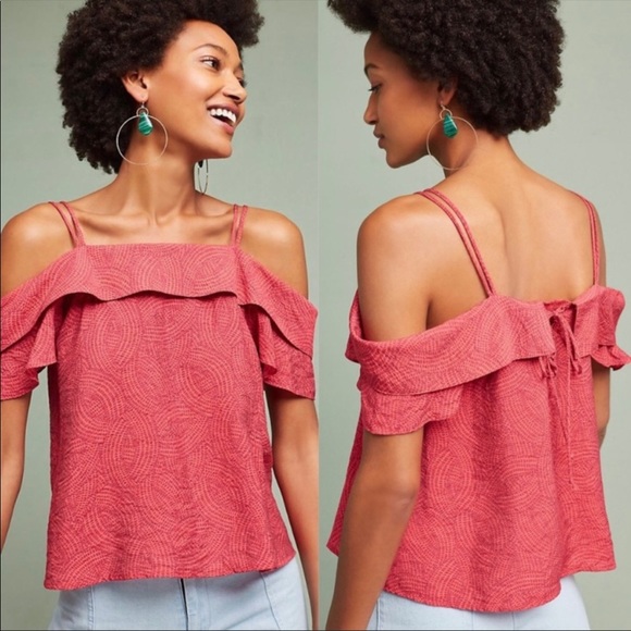 Anthropologie Tops - 55. Anthro Maeve Mandalay Off The Shoulder Top Size M